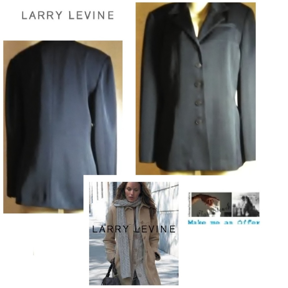 Larry Levine Petite Black Blazer Size 10P